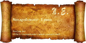Neugebauer Emma névjegykártya